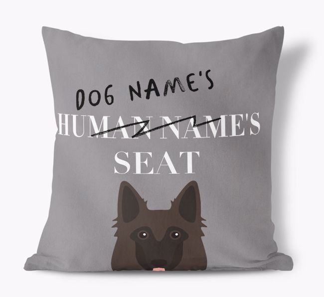 Human's Seat: Personalized {breedFullName} Canvas Pillow